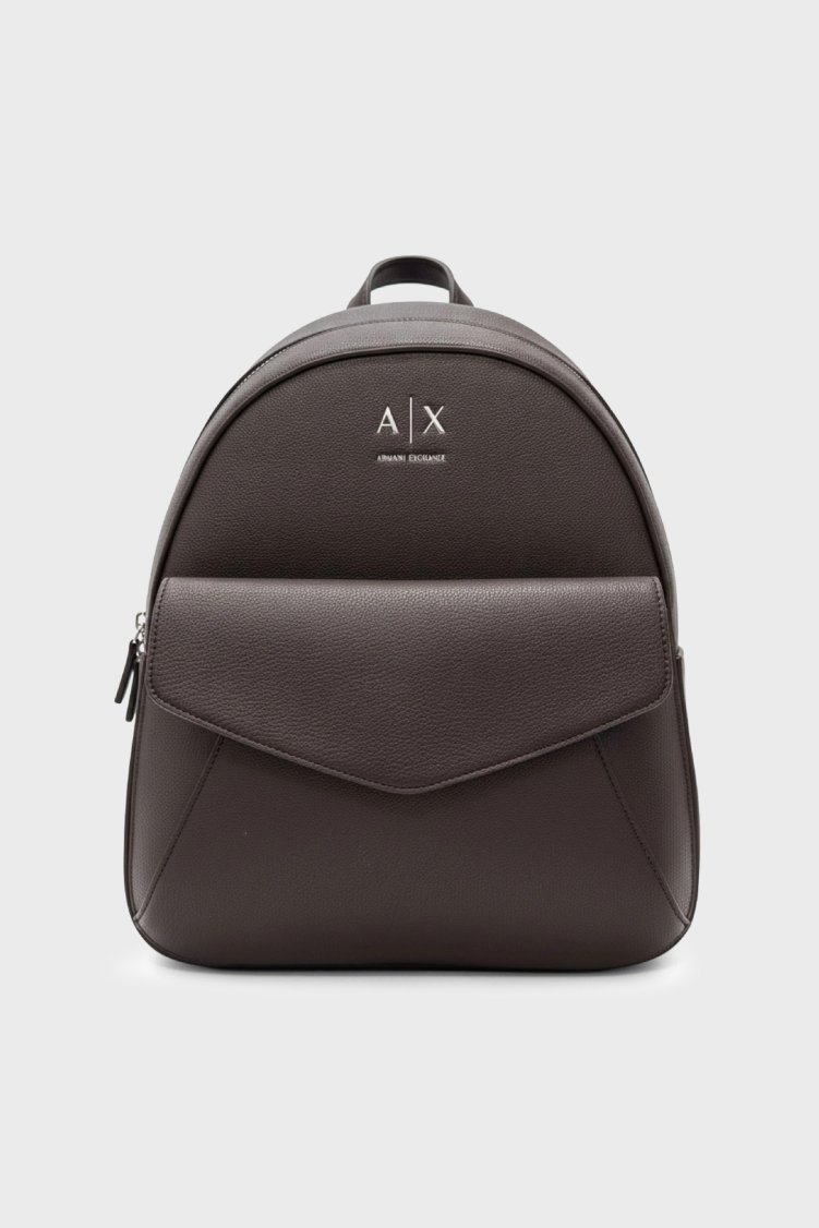 Armani Exchange Logolu Astarlı Kadın Sırt Çantası XW003148 AF26569 U6032 Kahve - Armani Exchange