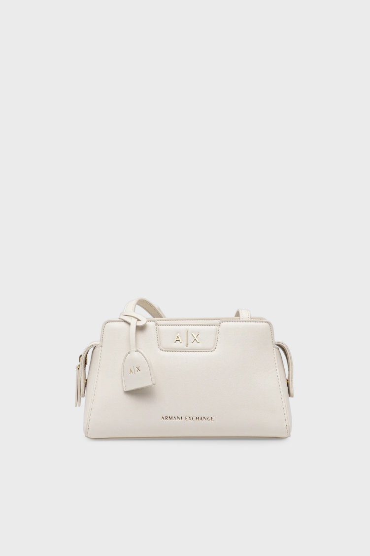 Armani Exchange Logolu Ayarlanabilir Askılı Kadın Çanta XW002162 AF19892 U1003 KREM - Armani Exchange