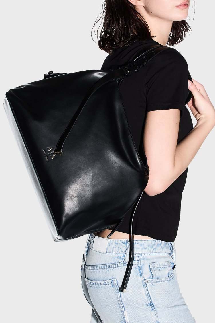 Armani Exchange Logolu Ayarlanabilir Askılı Bayan Çanta XW002603 AF19902 UC001 SİYAH - Armani Exchange (1)