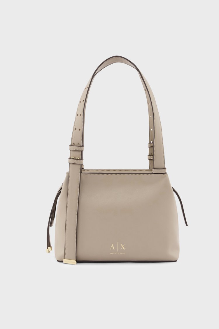 Armani Exchange Logolu Ayarlanabilir Askılı Bayan Çanta XW002604 AF19902 U6223 BEJ - Armani Exchange
