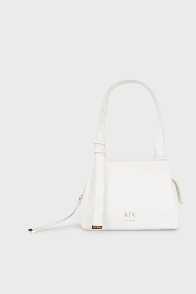Armani Exchange Logolu Ayarlanabilir Askılı Kadın Çanta XW002604 AF19902 U0011 BEYAZ - Armani Exchange