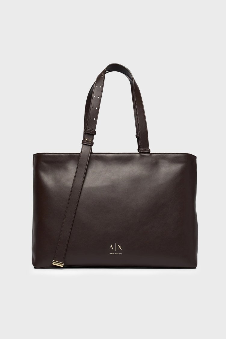 Armani Exchange Logolu Ayarlanabilir Askılı Kadın Çanta XW002988 AF19902 U6032 Kahve - Armani Exchange