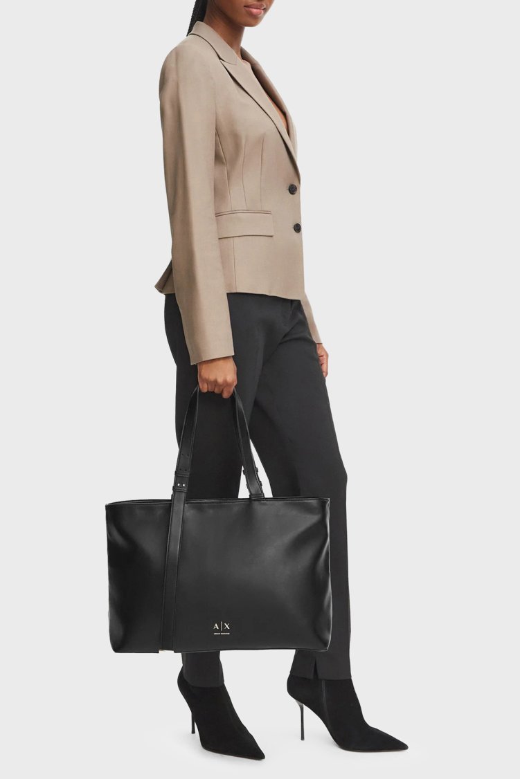 Armani Exchange Logolu Ayarlanabilir Askılı Kadın Çanta XW002988 AF19902 UC001 Siyah - Armani Exchange (1)