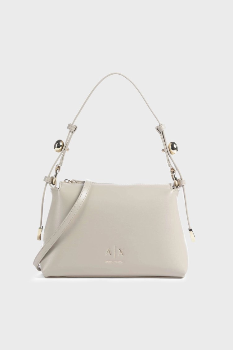 Armani Exchange Logolu Ayarlanabilir Askılı Kadın Çanta XW002990 AF26452 U6208 Ekru - Armani Exchange