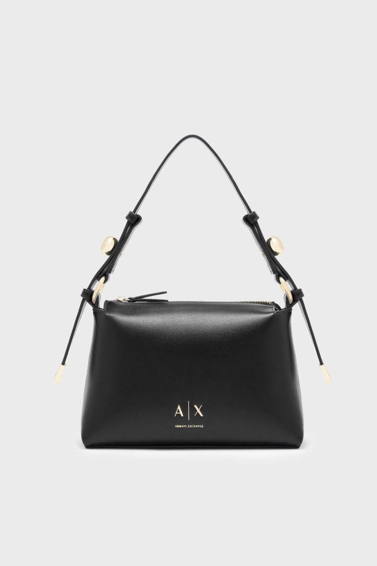 Armani Exchange Logolu Ayarlanabilir Askılı Kadın Çanta XW002990 AF26452 UC001 Siyah - Armani Exchange