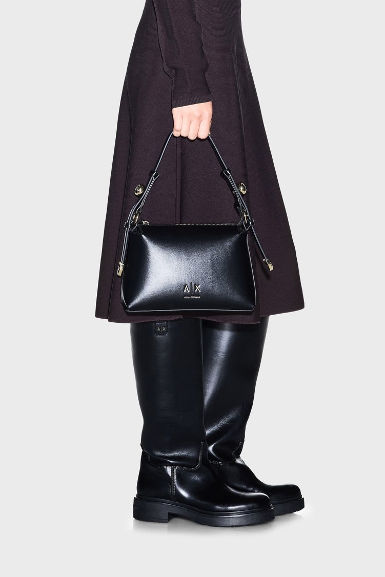 Armani Exchange Logolu Ayarlanabilir Askılı Kadın Çanta XW002990 AF26452 UC001 Siyah - Armani Exchange (1)