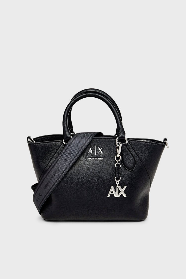 Armani Exchange Logolu Ayarlanabilir Askılı Kadın Çanta XW003143 AF26569 UC001 Siyah - Armani Exchange