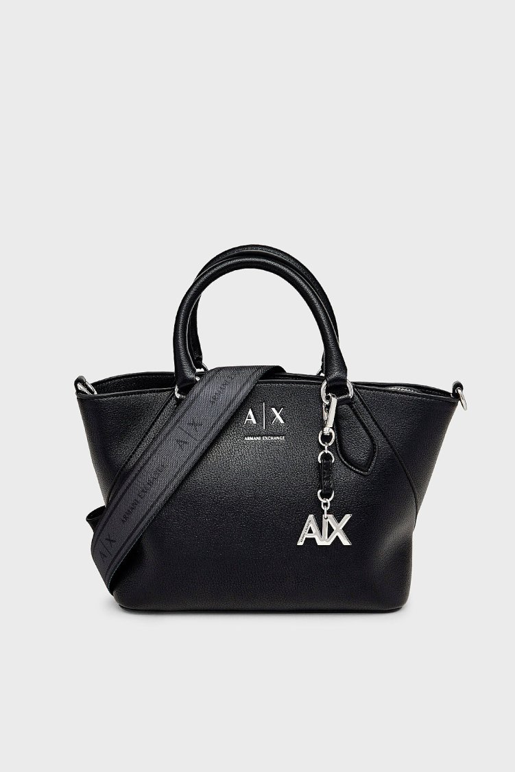 Armani Exchange Logolu Ayarlanabilir Askılı Kadın Çanta XW003143 AF26569 UC001 Siyah - Armani Exchange