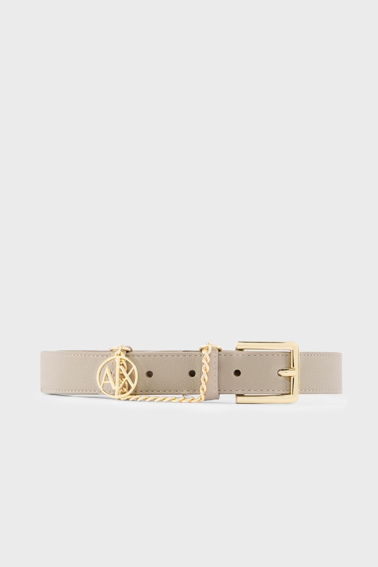 Armani Exchange Logolu Charm Detaylı Bayan Kemer XW002622 AF22692 U6223 TOPRAK - Armani Exchange
