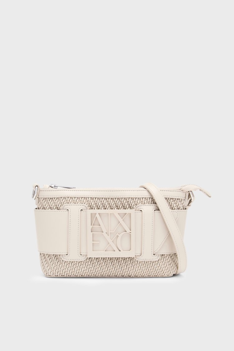 Armani Exchange Logolu Çıkarılabilir Askılı Kadın Çanta XW000921 AF26444 M6172 Bej - Armani Exchange