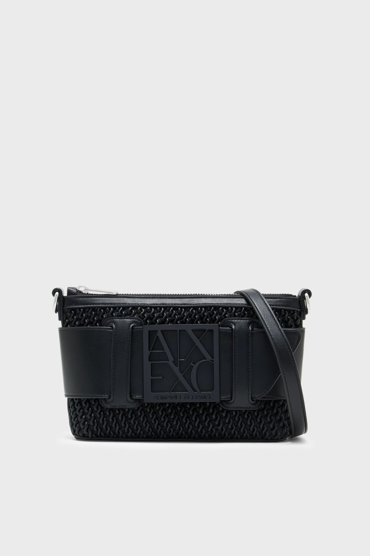 Armani Exchange Logolu Çıkarılabilir Askılı Kadın Çanta XW000921 AF26444 MC043 Siyah - Armani Exchange