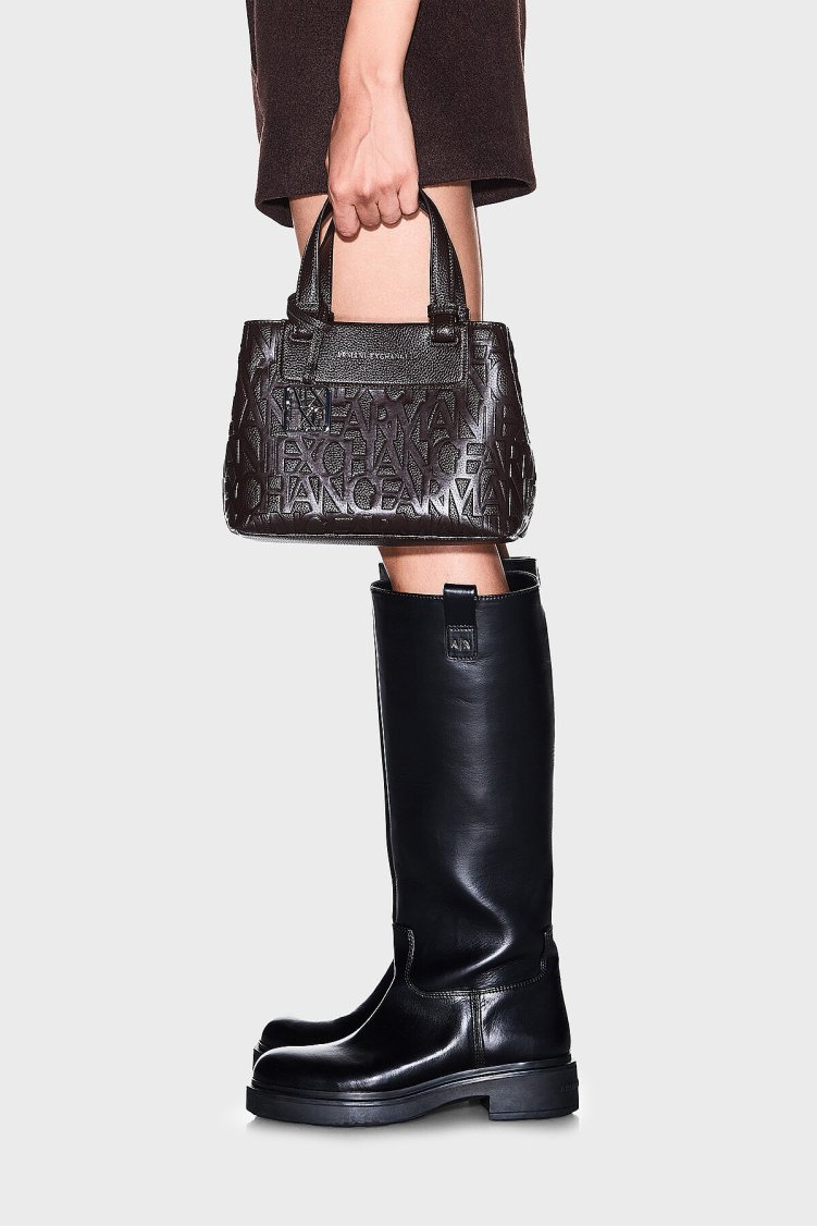 Armani Exchange Logolu Çıkarılabilir Askılı Kadın Çanta XW001576 AF15774 U6032 Kahve - Armani Exchange (1)