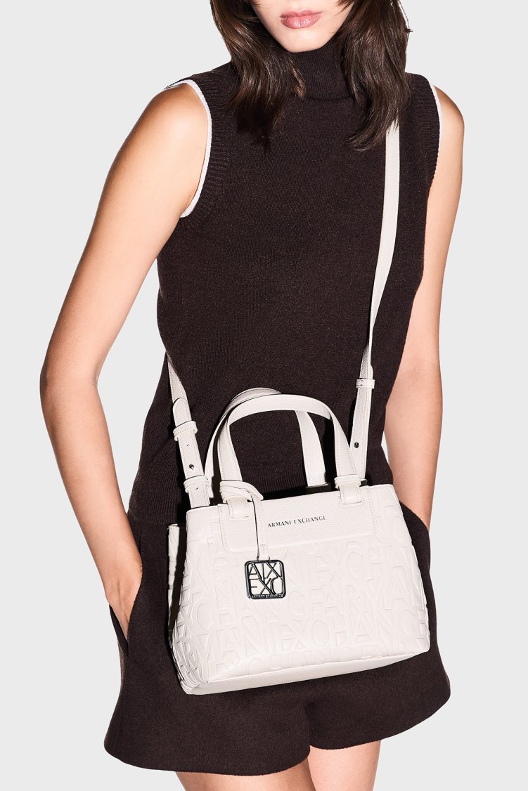 Armani Exchange Logolu Çıkarılabilir Askılı Kadın Çanta XW001576 AF15774 U6208 Ekru - Armani Exchange (1)