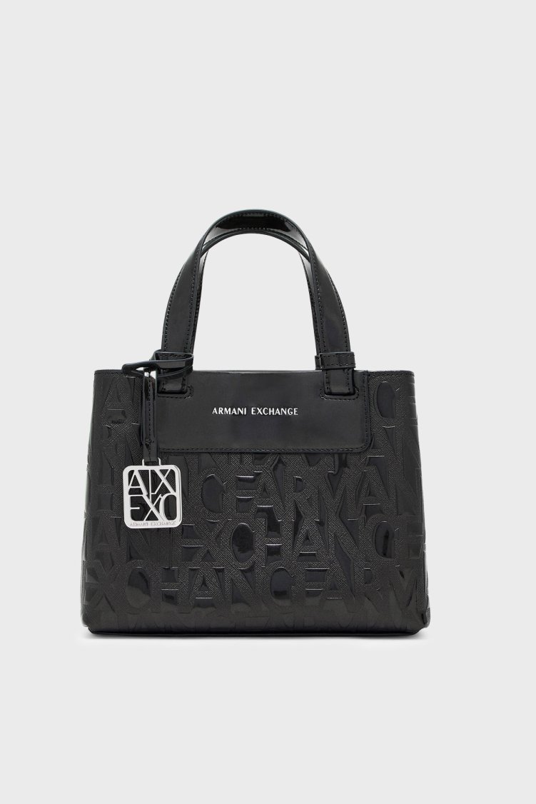 Armani Exchange Logolu Çıkarılabilir Askılı Kadın Çanta XW001576 AF17290 UC001 Siyah - Armani Exchange