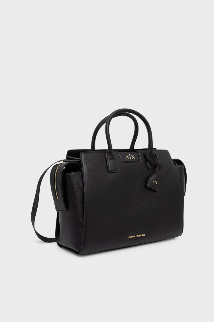 Armani Exchange Logolu Çıkarılabilir Askılı Kadın Çanta XW002157 AF26570 UC001 Siyah - Armani Exchange (1)