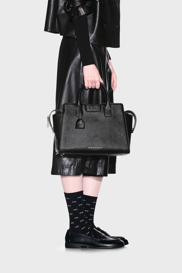 Armani Exchange Logolu Çıkarılabilir Askılı Kadın Çanta XW002158 AF26570 UC001 Siyah - Armani Exchange (1)