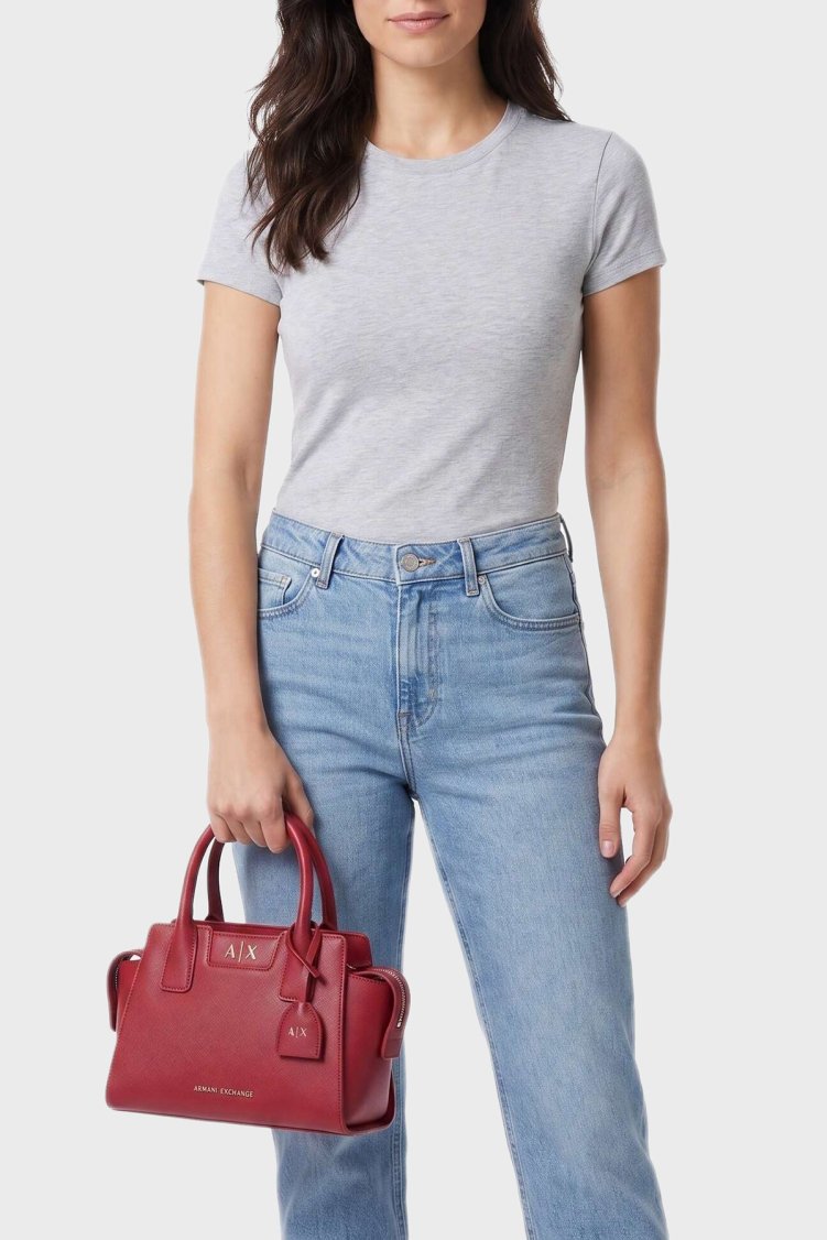 Armani Exchange Logolu Çıkarılabilir Askılı Kadın Çanta XW002159 AF26570 U5102 Kırmızı - Armani Exchange (1)