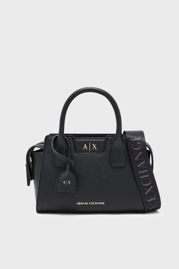 Armani Exchange Logolu Çıkarılabilir Askılı Kadın Çanta XW002159 AF26570 UC001 Siyah - Armani Exchange