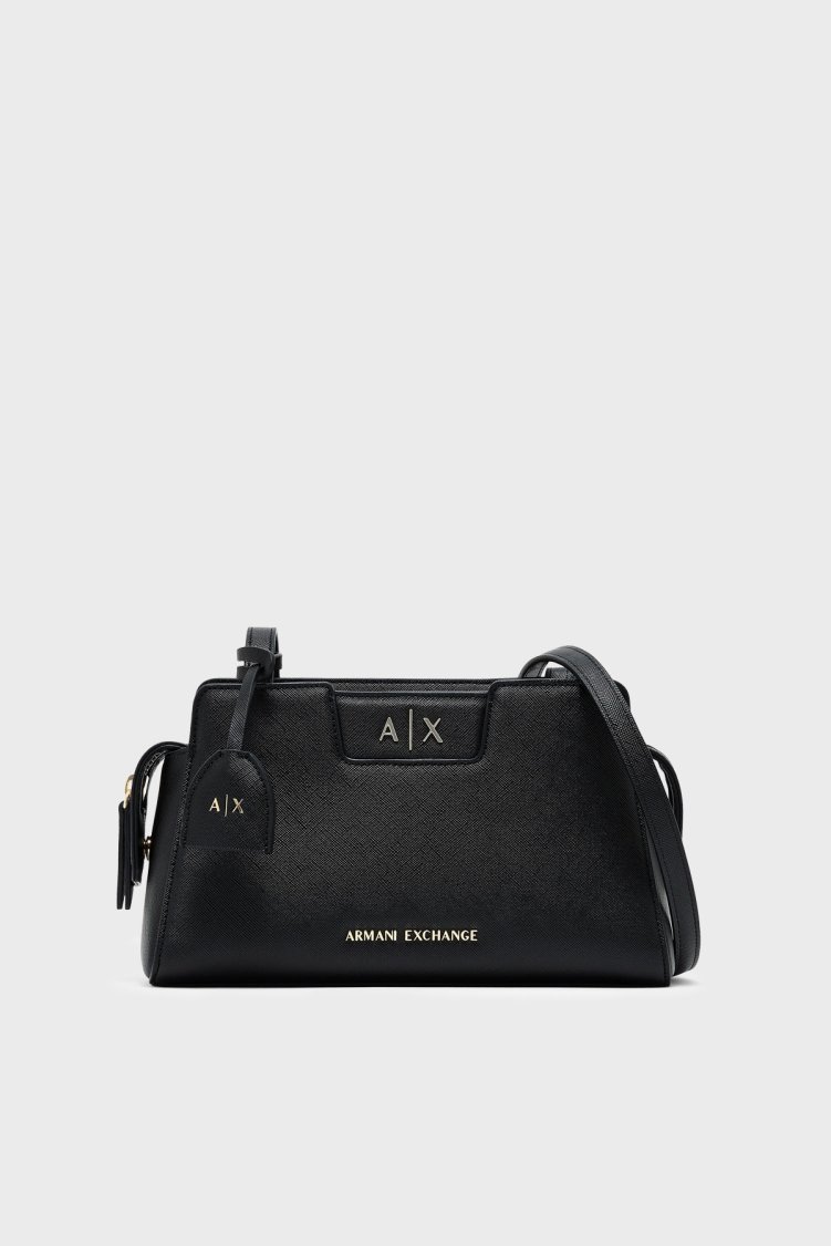 Armani Exchange Logolu Çıkarılabilir Askılı Kadın Çanta XW002160 AF26570 UC001 Siyah - Armani Exchange