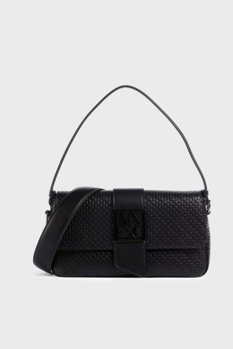 Armani Exchange Logolu Çıkarılabilir Askılı Kadın Çanta XW002592 AF22628 UC001 SİYAH - Armani Exchange