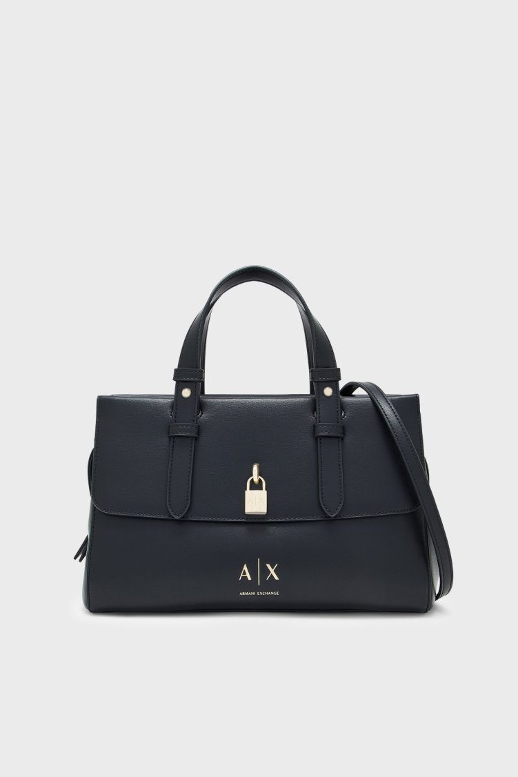 Armani Exchange Logolu Çıkarılabilir Askılı Kadın Çanta XW003055 AF28605 UC001 Siyah - Armani Exchange