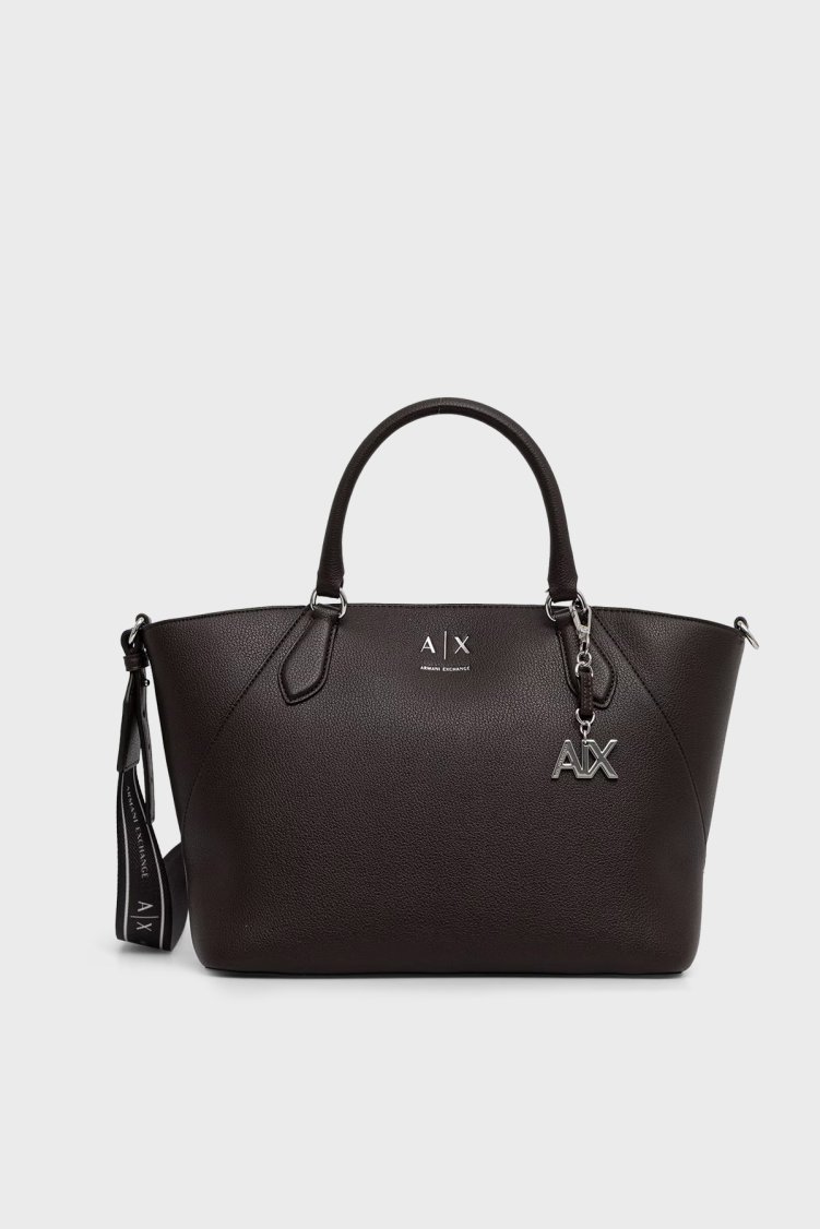 Armani Exchange Logolu Çıkarılabilir Askılı Kadın Çanta XW003086 AF26569 U6032 Kahve - Armani Exchange