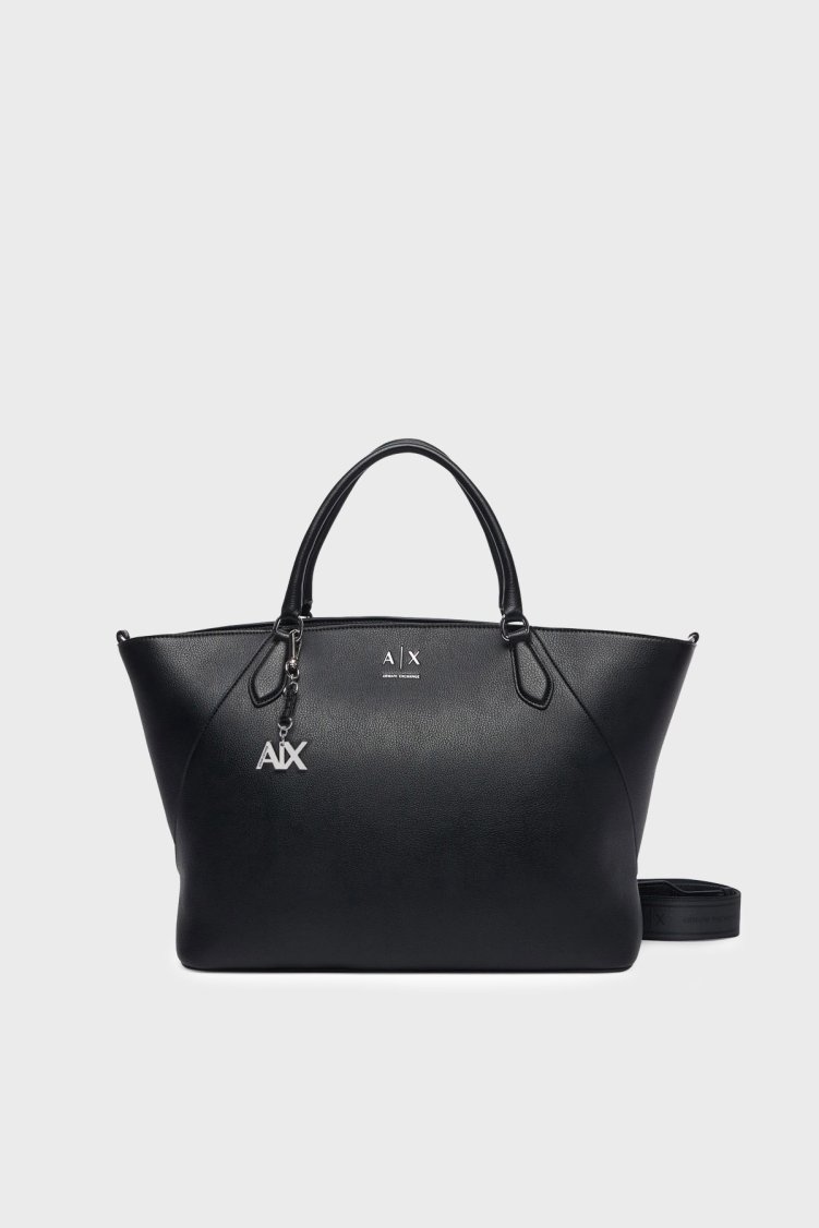 Armani Exchange Logolu Çıkarılabilir Askılı Kadın Çanta XW003142 AF26569 UC001 Siyah - Armani Exchange