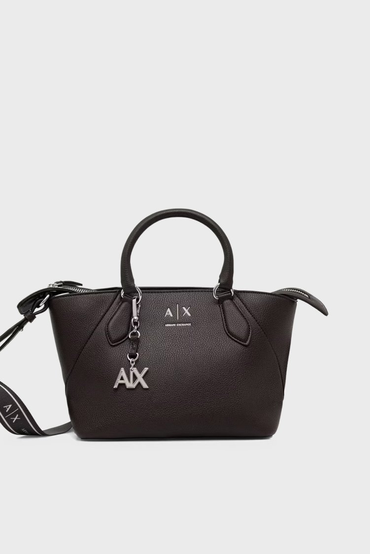 Armani Exchange Logolu Çıkarılabilir Askılı Kadın Çanta XW003143 AF26569 U6032 Kahve - Armani Exchange