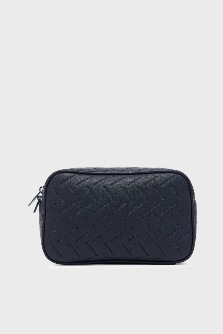 Armani Exchange Logolu Çıkarılabilir Bilek Askılı Erkek Çanta XM002600 AF22652 UB100 Lacivert - Armani Exchange (1)