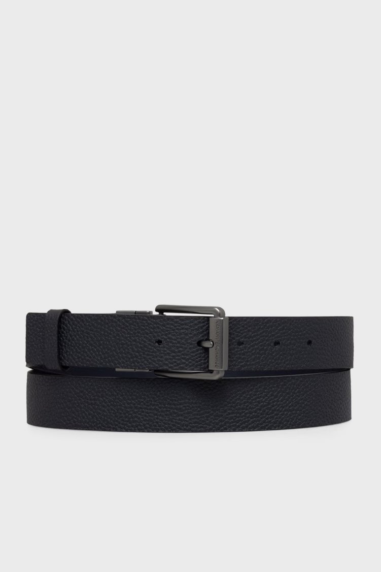 Armani Exchange Logolu Deri Erkek Kemer XM003186 AF26721 MC500 Siyah-lacivert - Armani Exchange