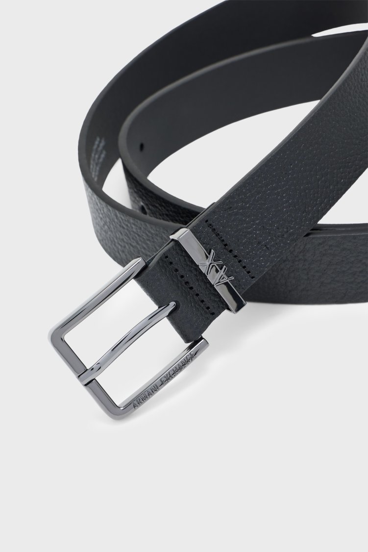 Armani Exchange Logolu Deri Erkek Kemer XM003386 AF26716 UC001 Siyah - Armani Exchange (1)