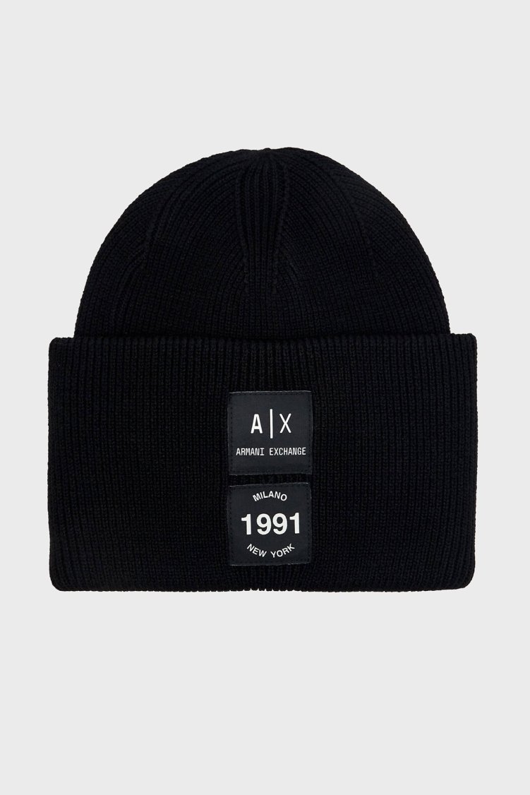 Armani Exchange Logolu Erkek Bere XM003130 AF14008 UC001 Siyah - Armani Exchange