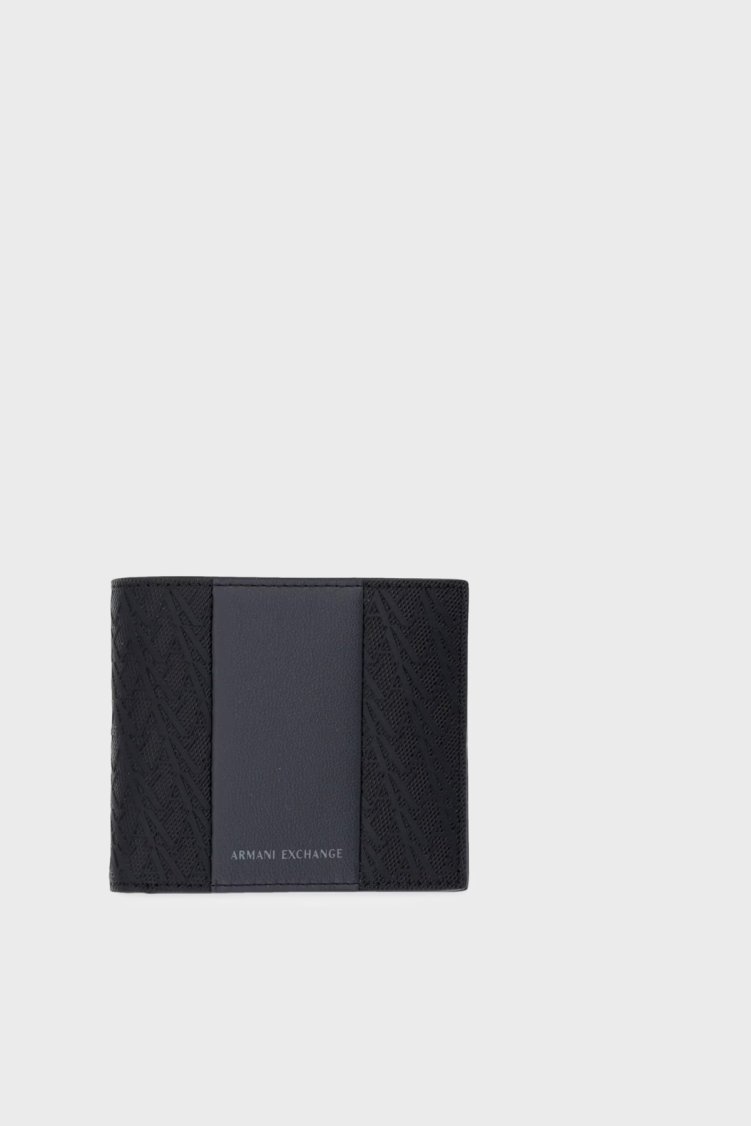 Armani Exchange Logolu Erkek Cüzdan XM000168 AF26691 MC028 Siyah-gri - Armani Exchange