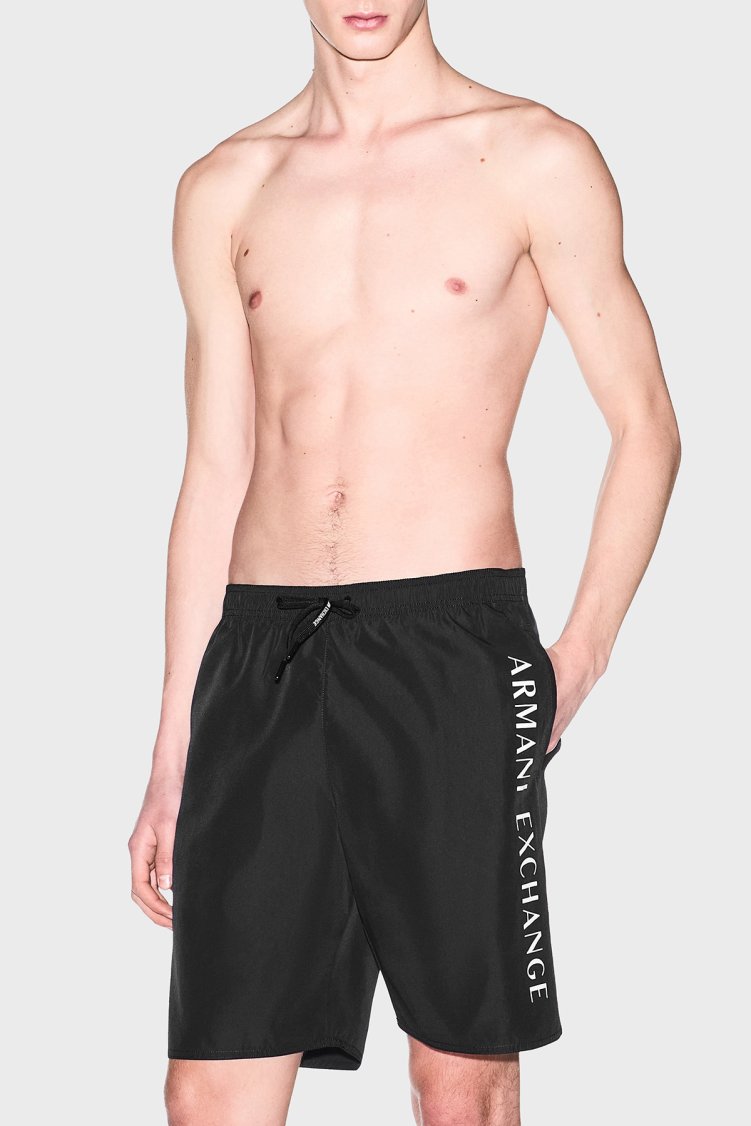 Armani Exchange Logolu Erkek Mayo Short XM000835 AF22573 UC001 SİYAH - Armani Exchange