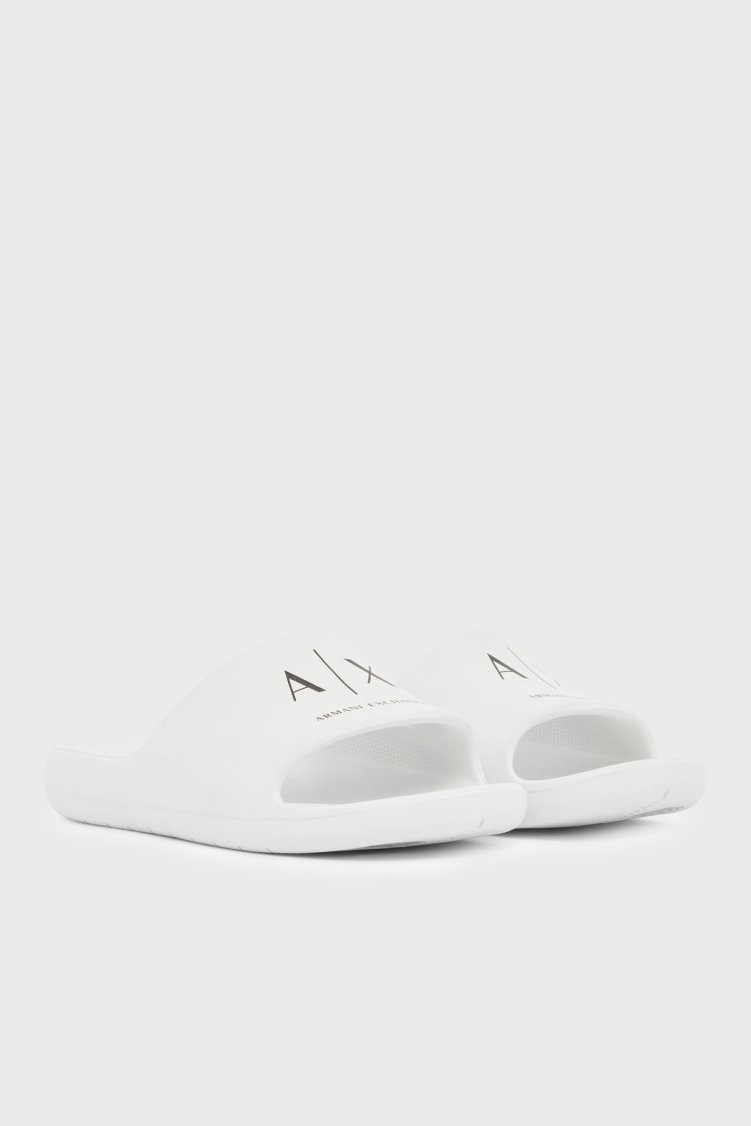 Armani Exchange Logolu Erkek Terlik XM002744 AF23456 M0028 BEYAZ-SİYAH - Armani Exchange (1)