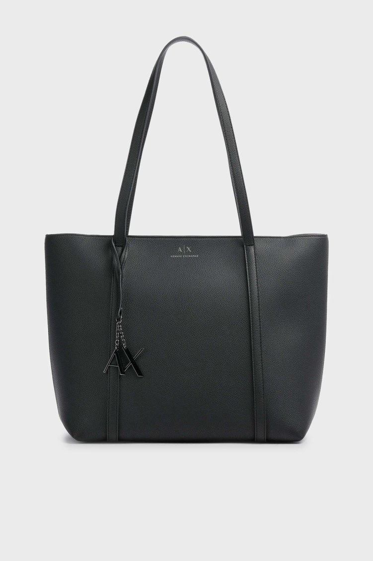 Armani Exchange Logolu Fermuarlı Bayan Çanta 942930 CC726 28621 SİYAH - Armani Exchange
