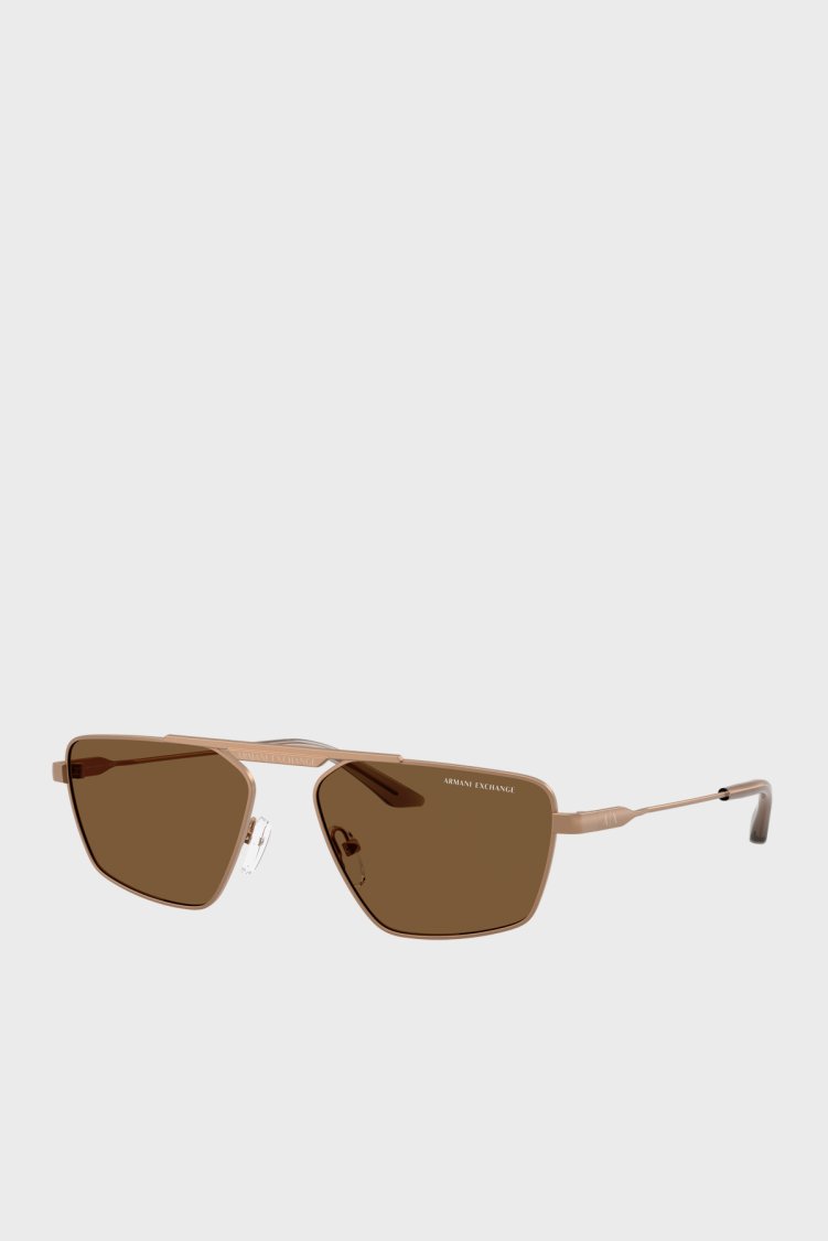 Armani Exchange Logolu Güneş Unisex Gözlük 0AX2059S 611473 56 Altın - Armani Exchange
