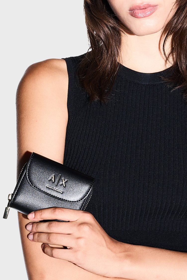 Armani Exchange Logolu Kadın Cüzdan XW003312 AF28605 UC001 Siyah - Armani Exchange (1)
