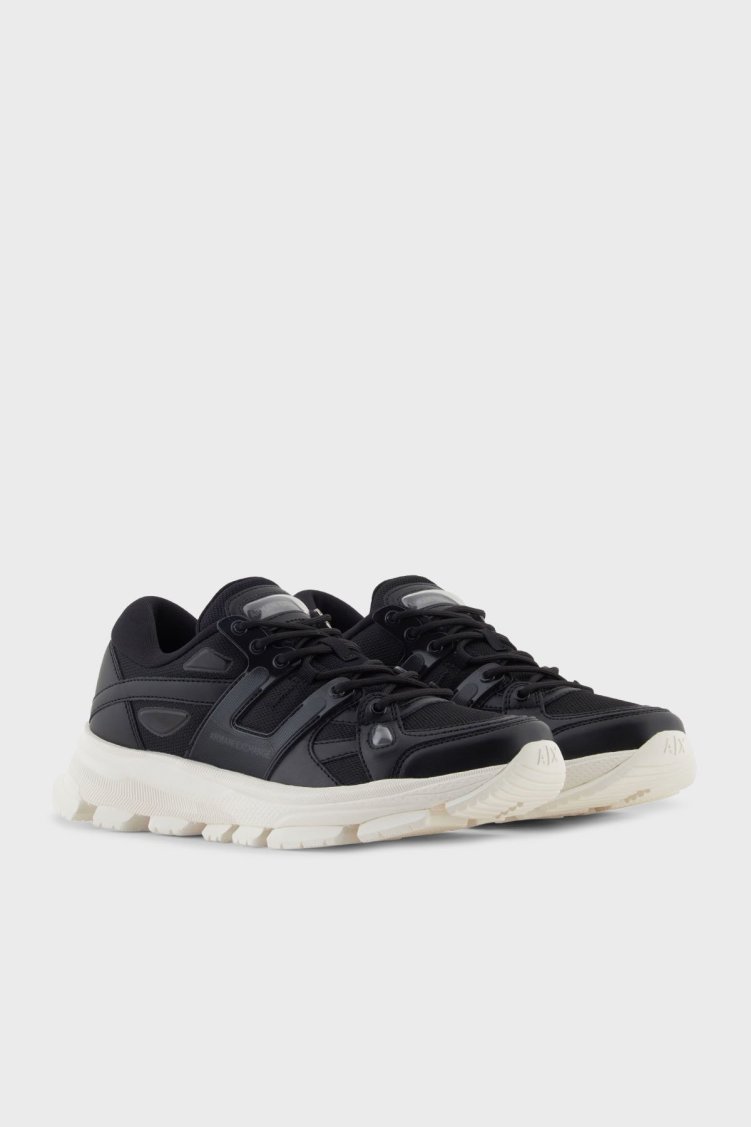 Armani Exchange Logolu Kalın Taban Sneaker Erkek Ayakkabı XM001678 AF19226 UC001 SİYAH - Armani Exchange (1)
