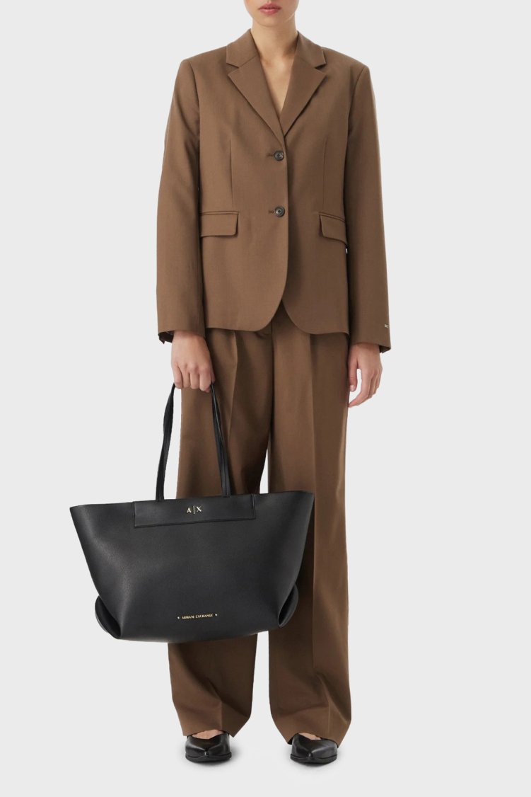 Armani Exchange Logolu Omuz Askılı Kadın Çanta XW001538 AF26447 UC001 Siyah - Armani Exchange (1)