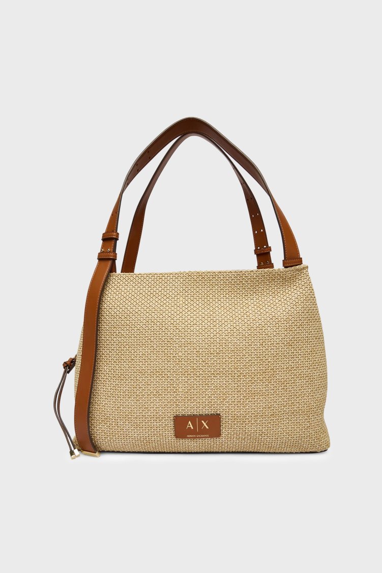Armani Exchange Logolu Omuz Askılı Kadın Çanta XW002603 AF22683 M6261 Bej - Armani Exchange