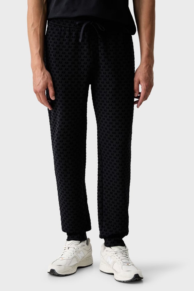 Armani Exchange Logolu Regular Fit Lastikli Paça Erkek Pantolon XM002904 AF10818 UB101 Lacivert - Armani Exchange