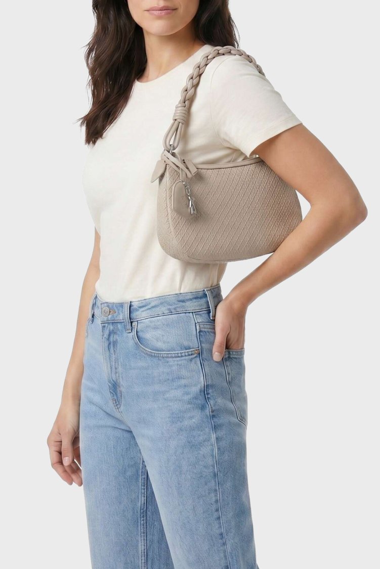 Armani Exchange Logolu Sabit Askılı Kadın Çanta XW002228 AF22632 U6223 BEJ - Armani Exchange (1)