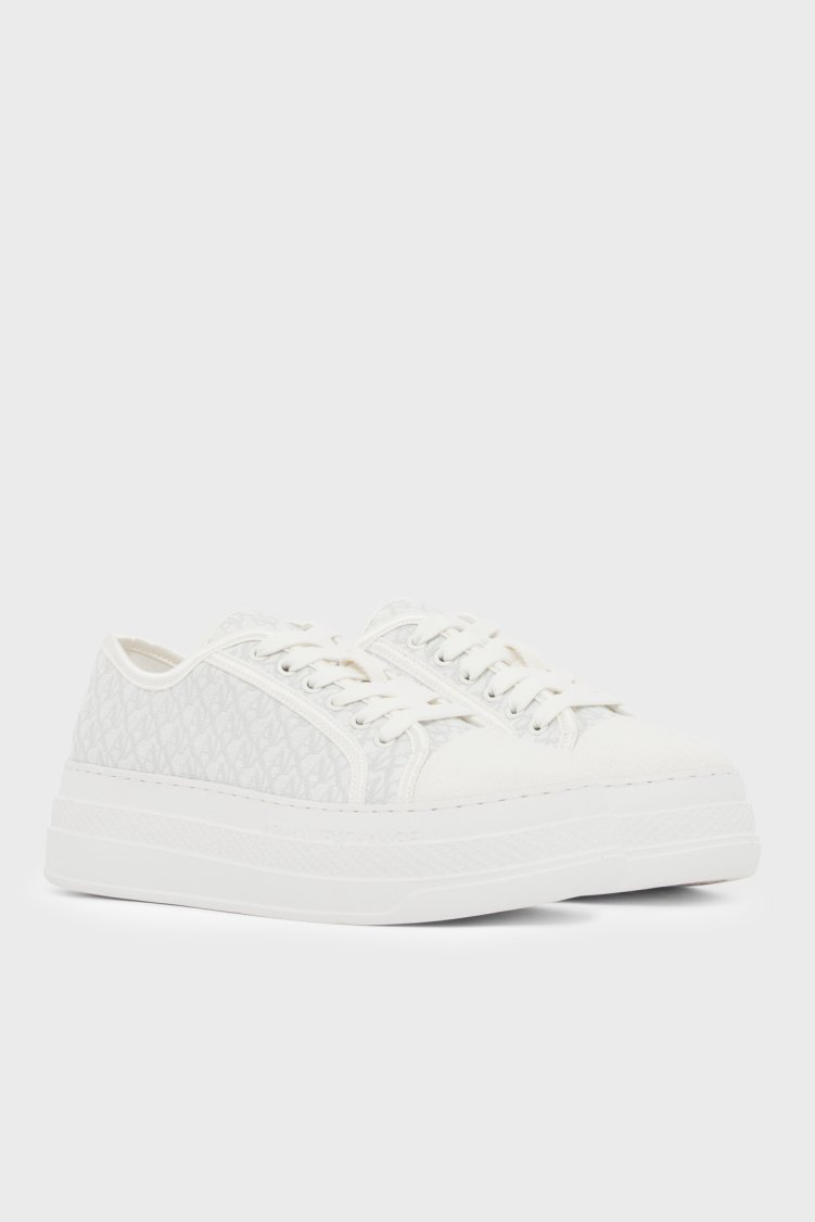 Armani Exchange Logolu Sneaker Bayan Ayakkabı XW002786 AF23055 M0107 HAKİ-BEJ - Armani Exchange (1)