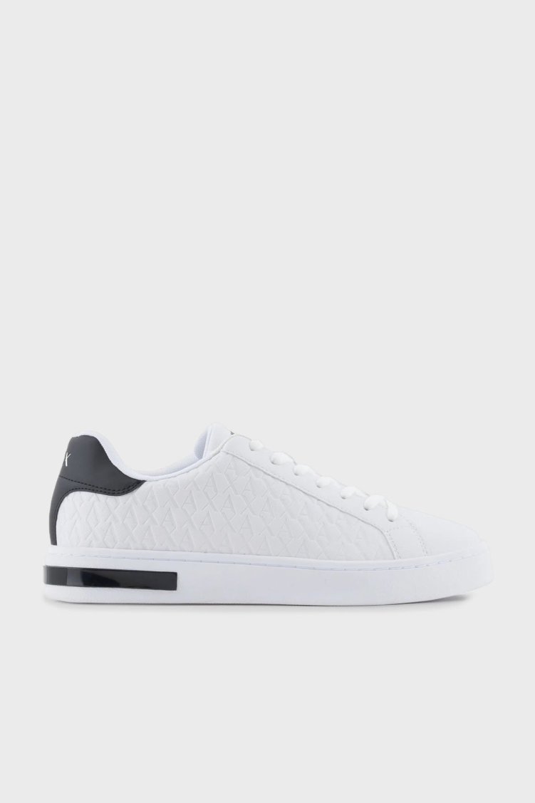 Armani Exchange Logolu Sneaker Erkek Ayakkabı XM000140 AF11916 M0028 BEYAZ-SİYAH - Armani Exchange