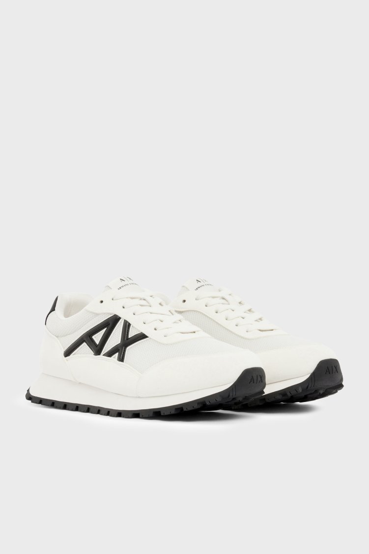 Armani Exchange Logolu Sneaker Erkek Ayakkabı XM001960 AF19388 M0017 BEYAZ-SİYAH - Armani Exchange (1)