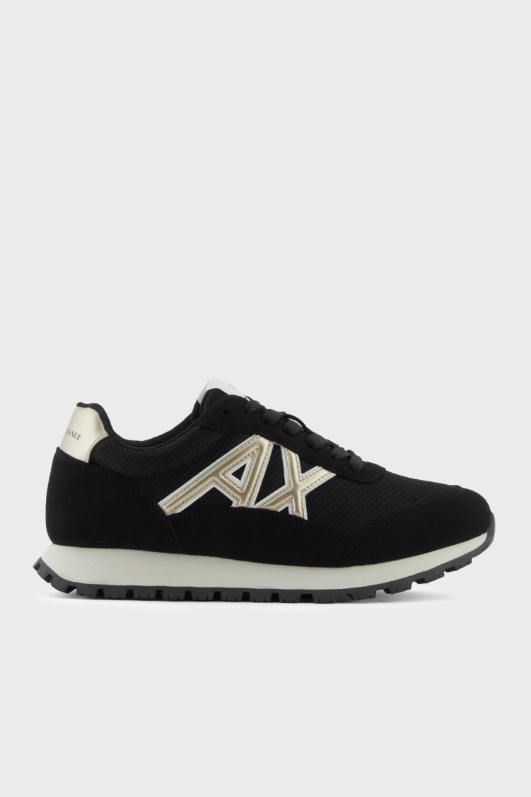 Armani Exchange Logolu Sneaker Erkek Ayakkabı XM001960 AF19388 MC077 SİYAH - Armani Exchange