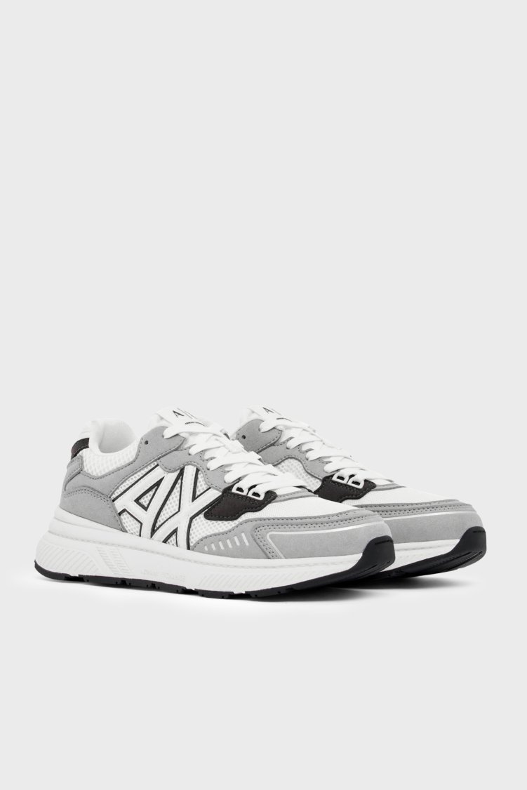 Armani Exchange Logolu Sneaker Erkek Ayakkabı XM002635 AF19388 M8479 Açık gri-ekru - Armani Exchange (1)