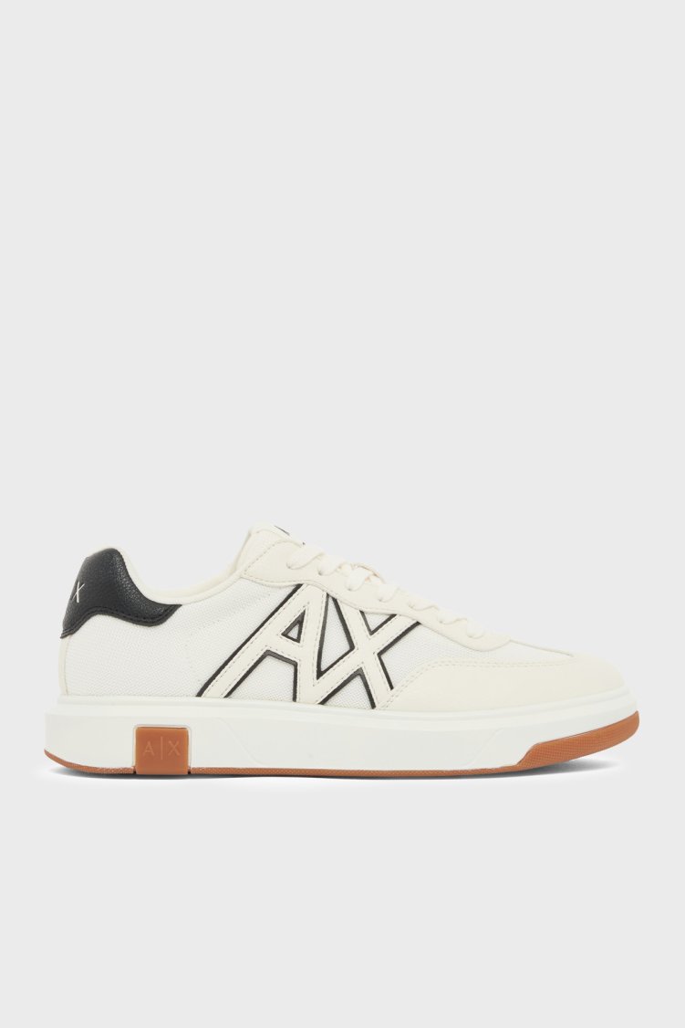 Armani Exchange Logolu Sneaker Erkek Ayakkabı XM002687 AF22775 M0240 EKRU - Armani Exchange