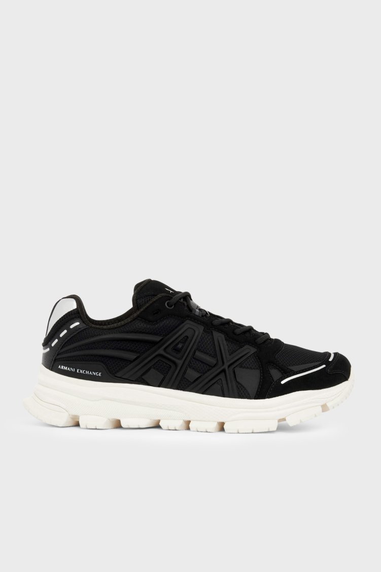 Armani Exchange Logolu Sneaker Erkek Ayakkabı XM003608 AF29104 MC513 Siyah - Armani Exchange